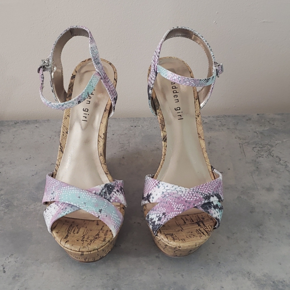 Madden Girl Snake Print Wedges